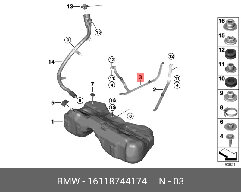 16118744174 BMW Стяжная лента П