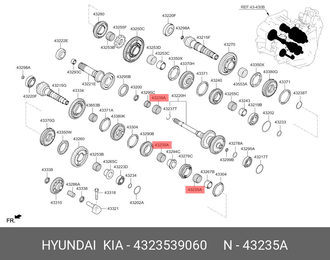 43235-39060 HYUNDAI KIA Подшипник-ролик