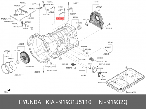 91931-J5110 HYUNDAI KIA Кронштейн-монтаж проводки