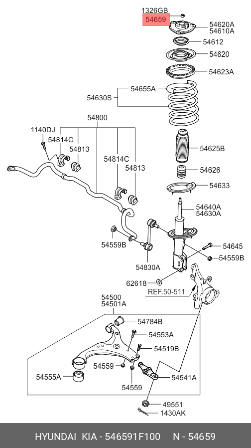 54659-1F100 HYUNDAI KIA Гайка