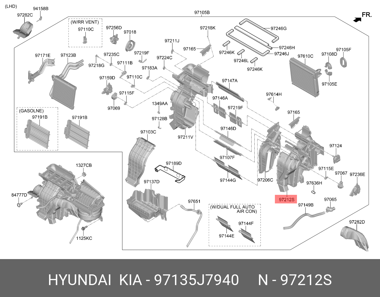 97135-J7940 HYUNDAI KIA Корпус обогревателя