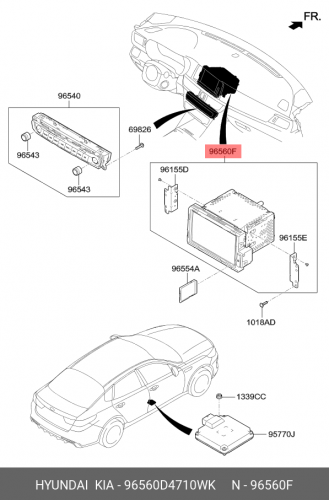 96560-D4710-WK HYUNDAI KIA Головное устройство в сборе-аудиосистема-видео-навига