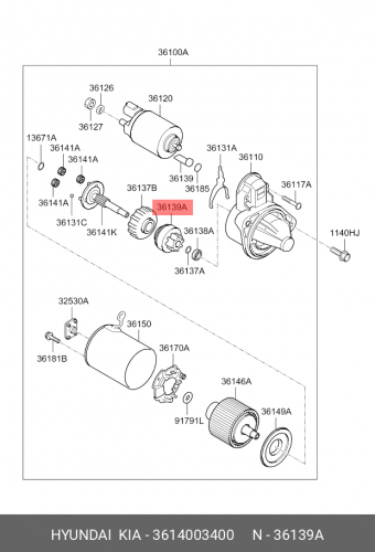 36140-03400 HYUNDAI KIA Сцепление