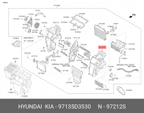 97135-D3530 HYUNDAI KIA Корпус обогревателя