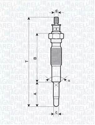 062900063304 MAGNETI MARELLI Свеча накаливания MAZDA, 323 III, 626 II, IV; SUZUKI VITARA; KIA