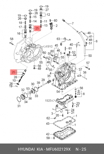 MFU60-2129X HYUNDAI KIA Piston assy-accumulator 2,3