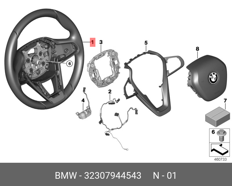 32307944543 BMW Спортивное рулевое колесо, кожа