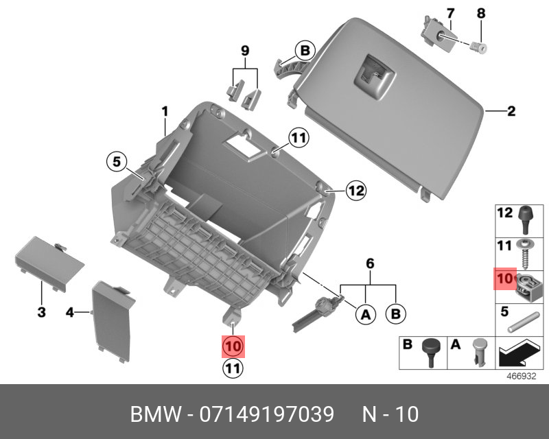 07149197039 BMW Гайка с пружинным зажимом C