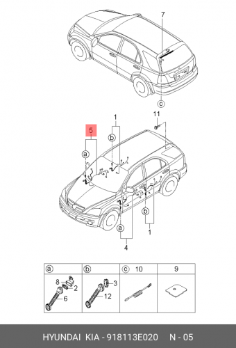 91811-3E020 HYUNDAI KIA Электропроводка