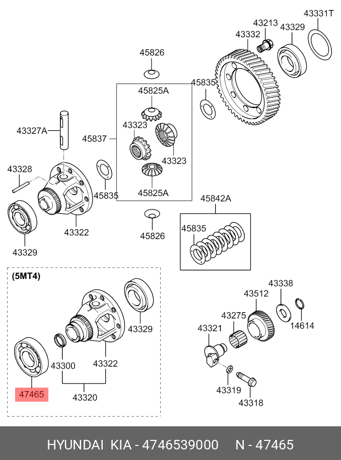 47465-39000 HYUNDAI KIA Подшипник