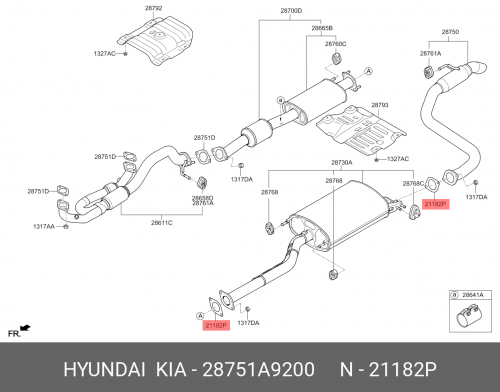 8830246 LONGHO Прокладка приемной трубы Hyundai, Kia