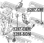 1287CM FEBEST Ролик натяжной 1287-CM