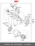 DSA035 PARTS-MALL Стартер HYUNDAI BL-ACCENT 05MY(-SEP 2006) DASHI 361002A100