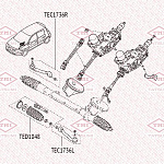 TEC1736L TATSUMI Наконечник рулевой тяги L