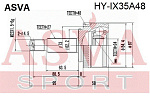 HYIX35A48 ASVA ШРУС НАРУЖНЫЙ 24x64,4x27