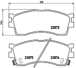 P30016 BREMBO P30016 GDB3245=D11126M-01 !колодки дисковые п.\ Kia Clarus 1.8i-2.0i 99-00/Carens 1.8i 16V 00-02