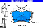 13046028942 ATE Колодки зад.AUDI A3 /VW GOLF V 03=>