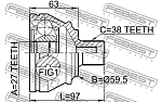 1710A6 FEBEST ШРУС НАРУЖНЫЙ 27X59.5X38