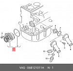 PA1270A SALERI SIL Насос водяной Audi A3/A4, VW Golf/Touran 2.0FSI 02>