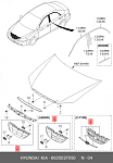 KOD0332110 JESSE LAI РЕШЁТКА РАДИАТОРА KIA CERATO (I) `04-06 SED