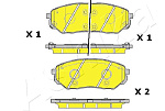 500KK30 ASHIKA Brake Pad Set | перед |