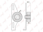 PB5038 LYNXAUTO Ролик натяжной приводного ремня
