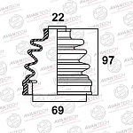 BD0502 AVANTECH Пыльник привода Avantech арт. BD0502