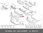 KA811000U0R00 AP Кронштейн переднего бампера правый