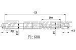 GF2389 ZEKKERT Амортизатор багажника Skoda Roomster (5J) 06- Roomster Praktik(5J) 07-