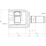 Z88944R ZIKMAR ШРУС ВНУТРЕННИЙ HYUNDAI IX35,TUCSON 10MY (09--15), - R