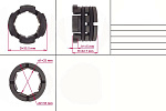 AGLM6043 AUTO-GUR Втулка рейки рулевой 25,00/33,00/35,50*5,00/22,70 тип 7   АВТО