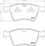 P50115 BREMBO Колодки тормозные дисковые | перед |