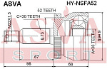 HYNSFA52 ASVA ШРУС НАРУЖНЫЙ 36x73x30