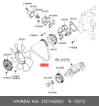 2521542062 HYUNDAI / KIA Ремень клиновый