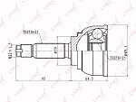 CO5508 LYNXAUTO ШРУС наружный. HYUNDAI Lantra 1.5-1.8 90-95, MITSUBISHI Galant 2.0T >85/Space Wagon 2.0 >91