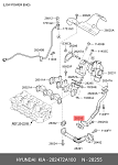 282472A100 HYUNDAI / KIA ПРОКЛАДКА ТРУБКИ ТУРБОКОМПРЕССОРА