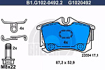 B1G10204922 GALFER Колодки торм.зад.