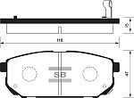 SP1154 SANGSIN BRAKE Колодки торм.зад.