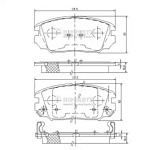 N3600543 NIPPARTS Накладки торм. передние с датчиком, шт