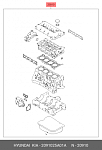 2091025A00STE ТУРБО ИНЖИНИРИНГ Комплект прокладок ДВС 2091025A00STE 20910-25A00 Hyundai/KIA 2.0L G4KA/G4KD 86мм