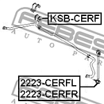 KSBCERF FEBEST втулка стабилизатора переднего!\ KIA Cerato 09/06>