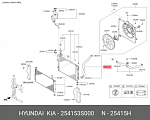 KM0600631 KAP Патрубок радиатора охлаждения 254153S000 (Корея)