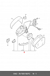 N1A50404 NEROLI Накладка зеркала SKODA SUPERB 15- LH