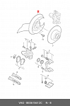 66151712201 VIKA Кожух тормозного диска задний правый Skoda SUP02-08, VW PA97-05