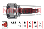 NJ364NY NAKAYAMA ШРУС внешн. к-кт KIA Sorento 2.4i/2.5CRDi 02-09 (28x25x165x56)