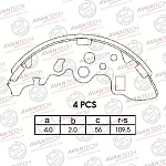 AVS0402 AVANTECH Колодки торм.бараб.