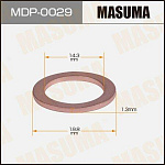 MDP0029 MASUMA Шайба под сливную пробку. Шайба (прокладка) для болта маслосливного MASUMA, SUZUKI 14.3x19.8x1.3 [уп.50]