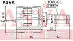 KAILSL ASVA ШРУС ВНУТРЕННИЙ ЛЕВЫЙ 22x41x25