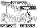 KMSPARH FEBEST Опора двигателя правая KIA SHUMA,II/SEPHIA,II/MENTOR,II/SPECTRA 1997-2004 KM-SPARH