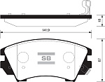 SP2175 SANGSIN BRAKE Колодки тормозные OPEL INSIGNIA 08-/ZAFIRA 11-/SAAB 9-5 10- R17 передние SP2175